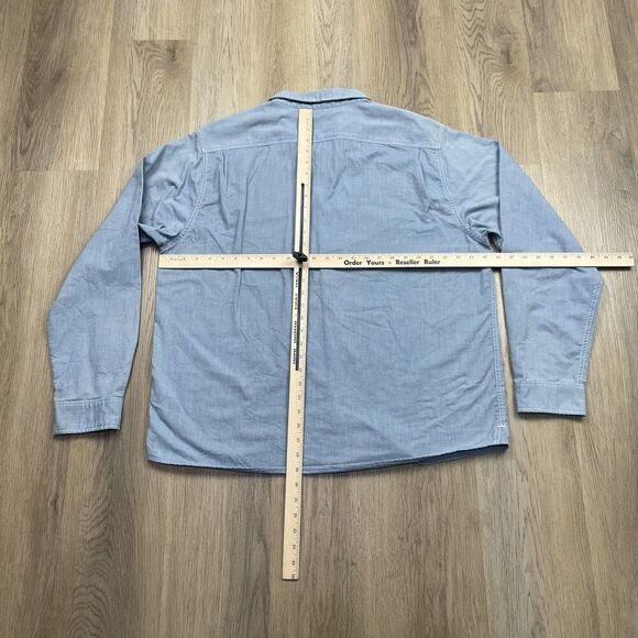 Mountain Hardwear Shirt Mens XL Blue Button Up Long Sleeve Outdoor Workwear - Picture 11 of 14